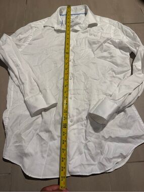 Classic White Men's Dress Shirt - Crisp Cotton Blend